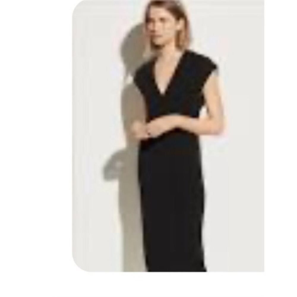 Vince Classic Black Midi Dress